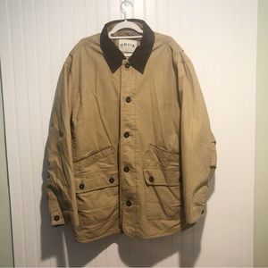 Orvis Tan Chore Barn Coat Quilted Lining
